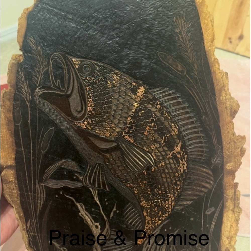 Custom, Hand-Burned Walnut Plaque NFS
